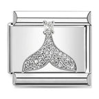 Mermaid Tail Charm Silver