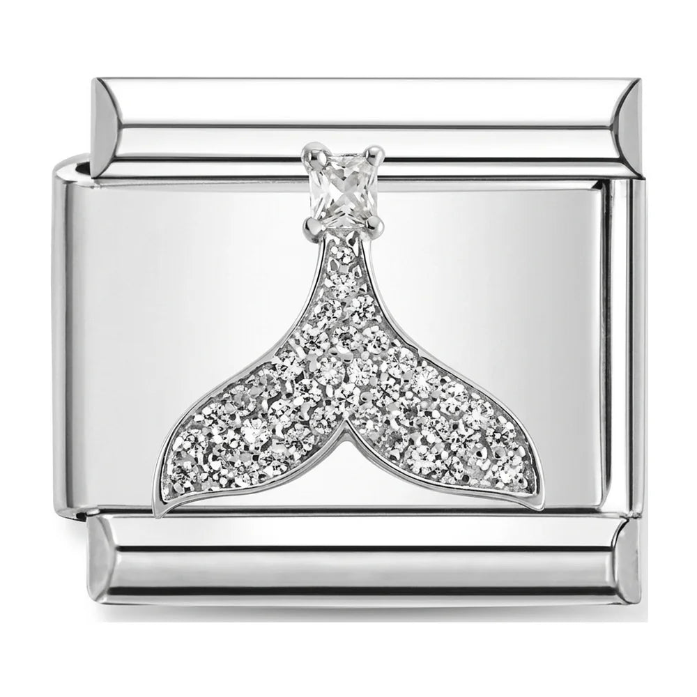 Mermaid Tail Charm Silver