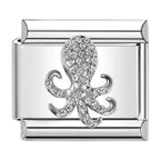 Octopus Charm Silver