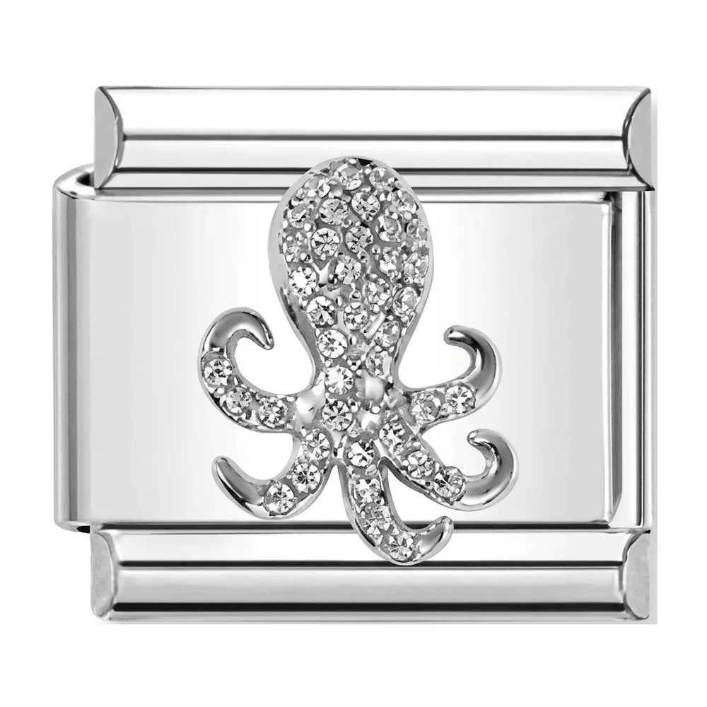 Octopus Charm Silver