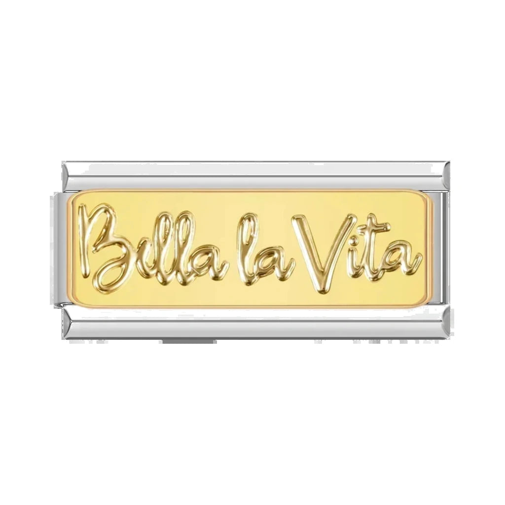 Bella la Vita double Italian charm, gold-tone