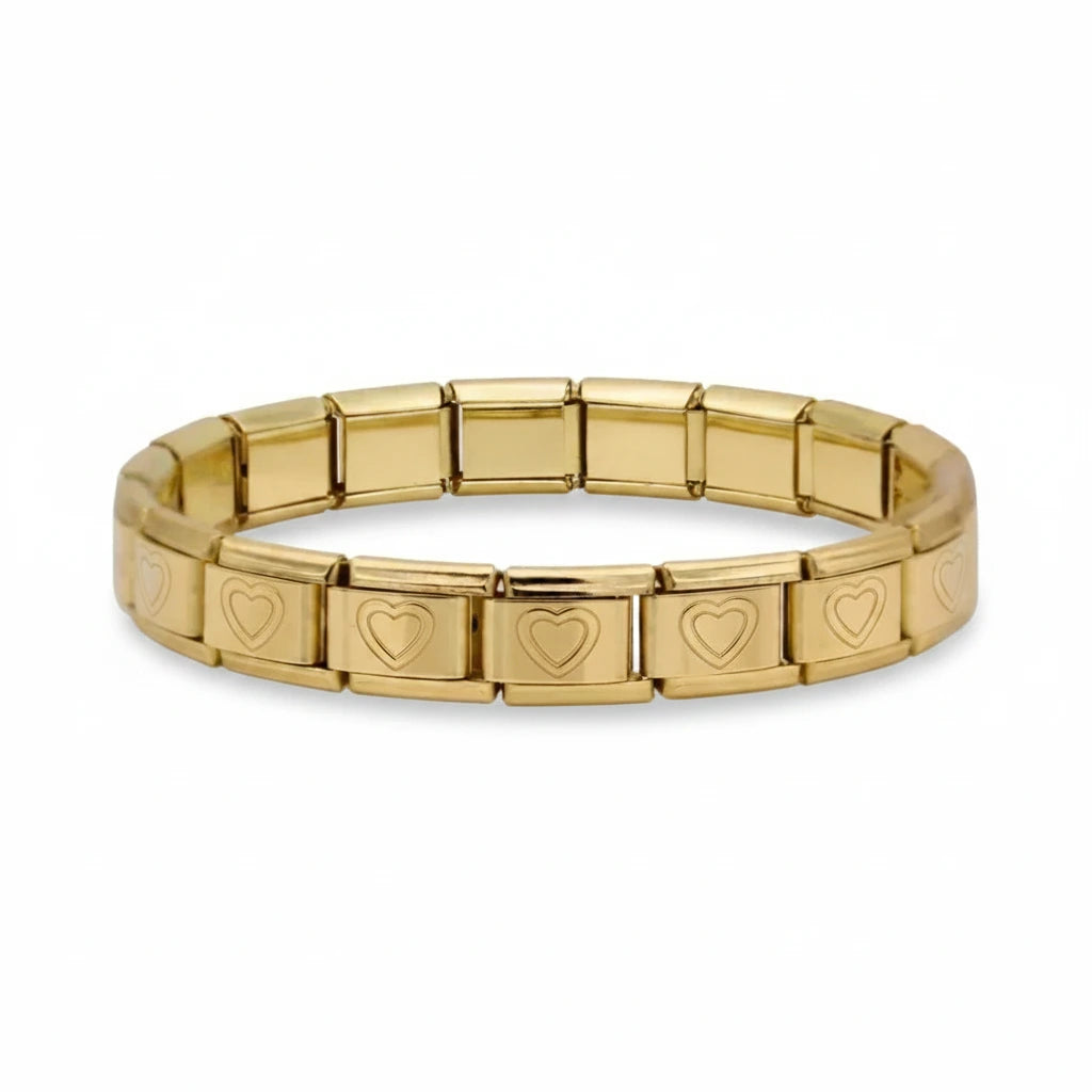 Embossed Heart Bracelet [G]