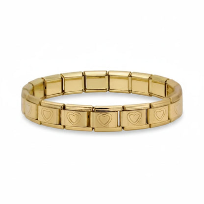 Embossed Heart Bracelet [G]