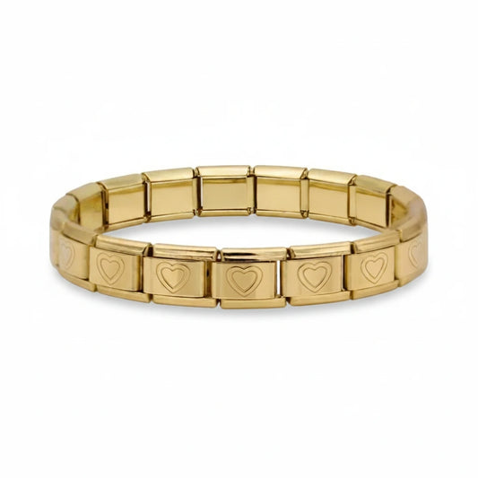 Embossed Heart Bracelet [G]