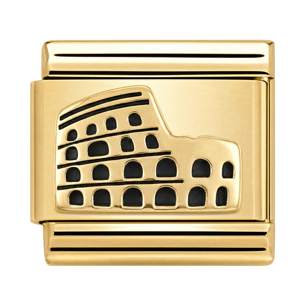 Colosseum Italian charm, gold-tone