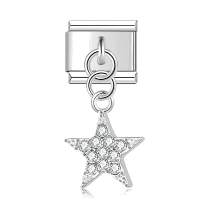 Crystal Star Italian charm