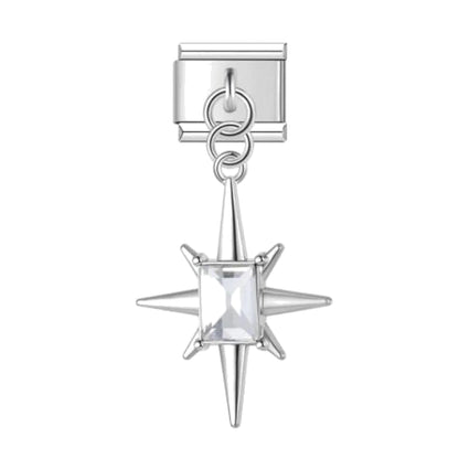 Crystal Starburst Italian charm