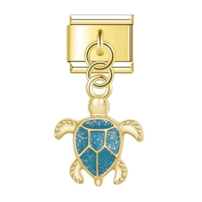 Golden Sea Turtle Italian charm