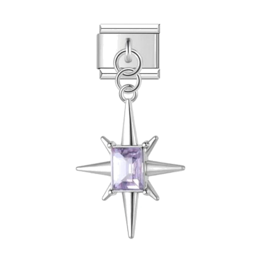Lilac Starburst Italian charm