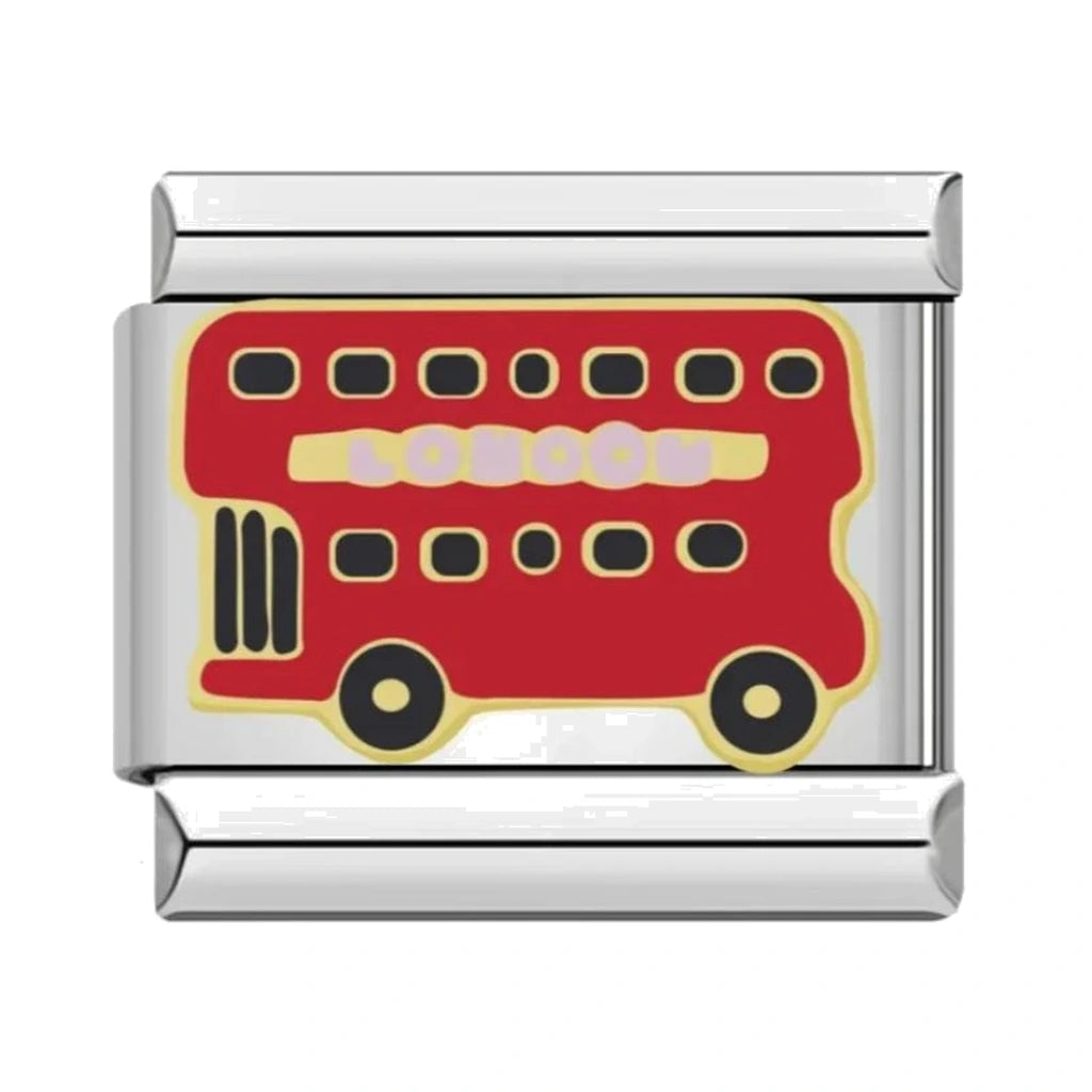 London Bus Silver Italian charm