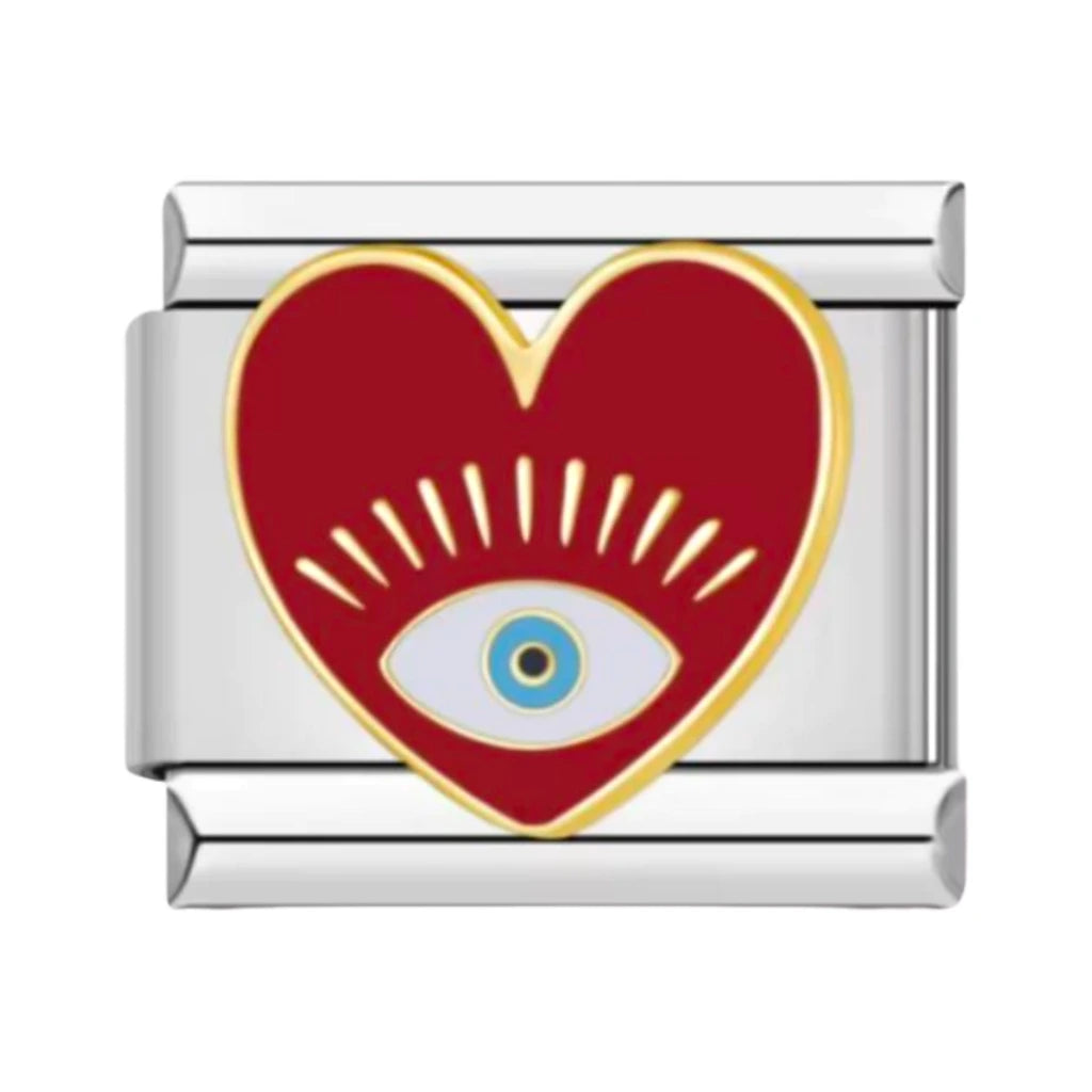 Red Heart Eye Charm