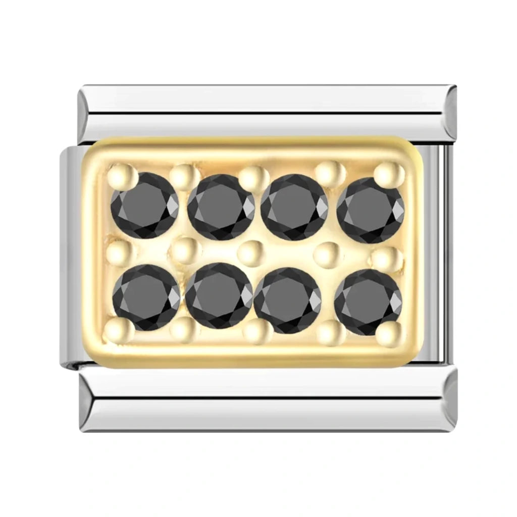 Shine in Black & Gold Charm