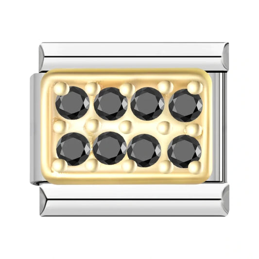 Shine in Black & Gold Charm