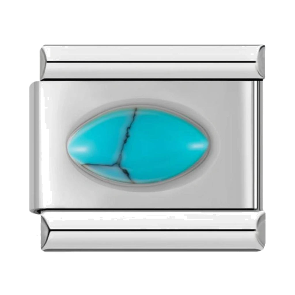 Turquoise Stone Italian charm