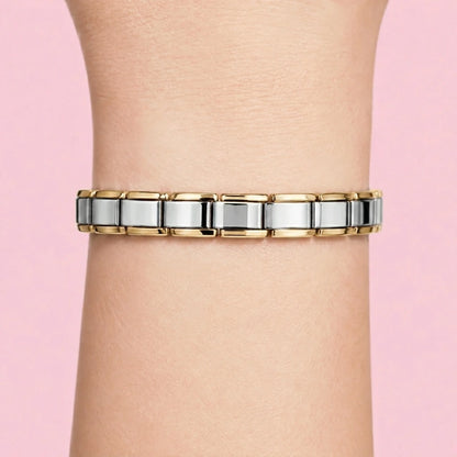 Two-Tone Bracelet on wrist