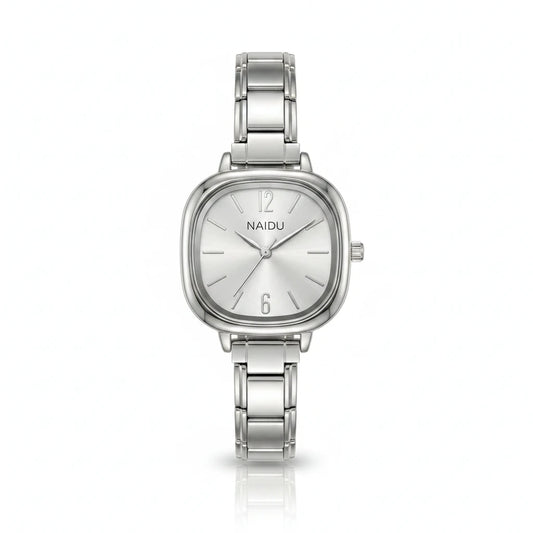 Square Watch — Silver Dial