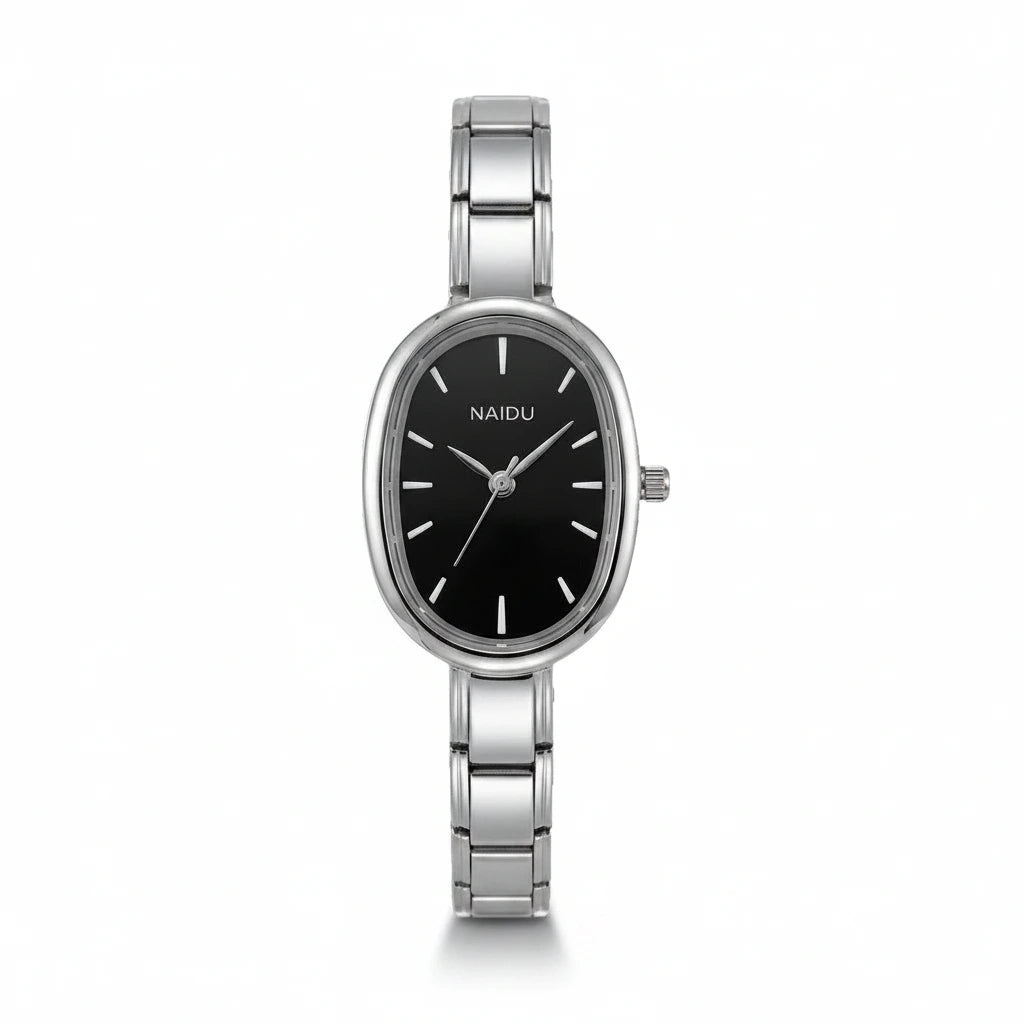 Oval Watch — Black Dial