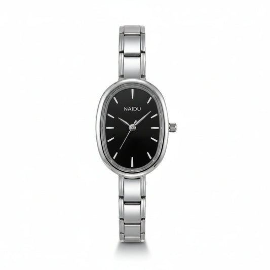 Oval Watch — Black Dial